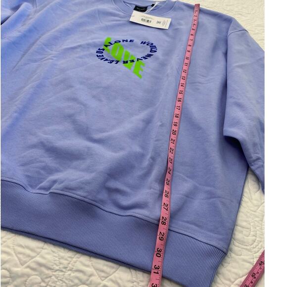 Daily Paper Kerjac Sweatshirt Mens Size XL Purple Oversized Casual Lounge new - Picture 3 of 9